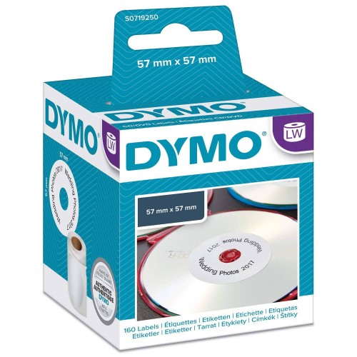 Dymo 14681 Etiķetes diametrs 57mm CD/DVD