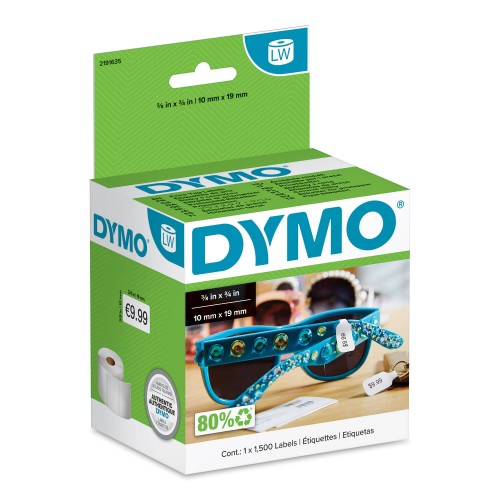 Dymo 2191635 Etiķetes Juvelierizstrādājumiem 11 x 54mm 1500 gab.