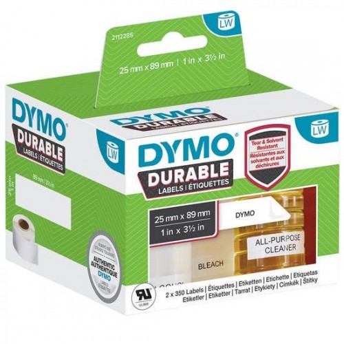 Dymo 2112285 Izturīgas rūpnieciskās etiķetes 25 x 89mm