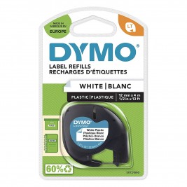 Dymo LetraTag Plastikāta  Lente S0721560 12mm x 4m melns uz baltas – 10 gab. Dymo LetraTag Plastikāta  Lente S0721560 12mm x 4m melns uz baltas – 10 gab.