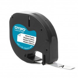 Dymo LetraTag Plastikāta Lente S0721560 12mm x 4m melns uz baltas - S0721660 Dymo LetraTag Plastikāta Lente S0721560 12mm x 4m melns uz baltas - S0721660