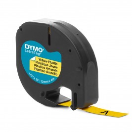 Dymo LetraTag Plastikāta Lente S0721570 12mm x 4m  melns uz dzeltenas - S0721620 Dymo LetraTag Plastikāta Lente S0721570 12mm x 4m  melns uz dzeltenas - S0721620