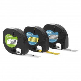 Dymo LetraTag Tape Set S0721790 12mm x 4m dzeltens/balts/sudrabs - 3 gab. Dymo LetraTag Tape Set S0721790 12mm x 4m dzeltens/balts/sudrabs - 3 gab.
