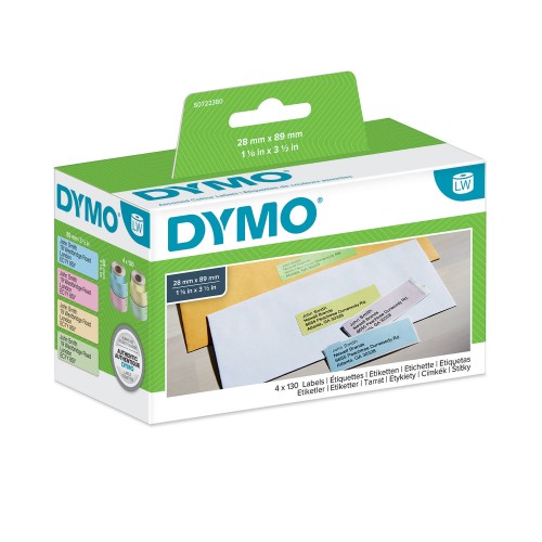 Dymo 99011 Etiķetes 28 x 89mm 4 krāsu