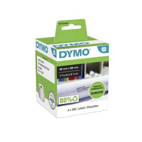Dymo 99012 Etiķetes 36 x 89mm