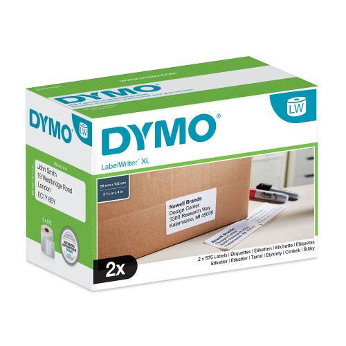 Dymo XL S0947420 Etiķetes 59 x 102mm 2 ruļļi x 575 gab.