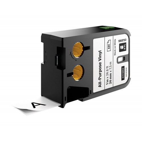 Dymo XTL Vinila lente 1868753 24mm x 7m, melns uz balta