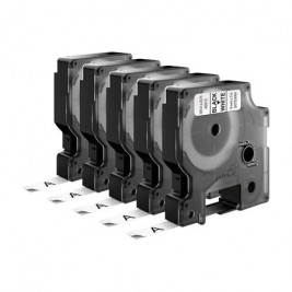 Dymo Lente D1 40913 9mm x 7m / melns uz baltas – 5 gab. - S0720680 Dymo Lente D1 40913 9mm x 7m / melns uz baltas – 5 gab. - S0720680