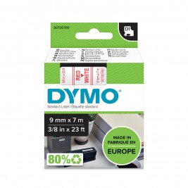 Dymo Lente D1 40915 9mm x 7m sarkans uz baltas – S0720700 Dymo Lente D1 40915 9mm x 7m sarkans uz baltas – S0720700