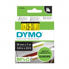 Dymo Lente D1 45808 19mm x 7m /  melns uz dzeltenas – S0720880 Dymo Lente D1 45808 19mm x 7m /  melns uz dzeltenas – S0720880