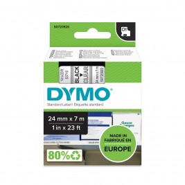 Dymo Lente D1 53710 24mm x 7m /  melns uz caurspīdīgas – S0720920 Dymo Lente D1 53710 24mm x 7m /  melns uz caurspīdīgas – S0720920